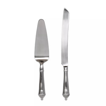 Juliska Flatware: Berry & Thread Cake Serving Set - Bright Satin